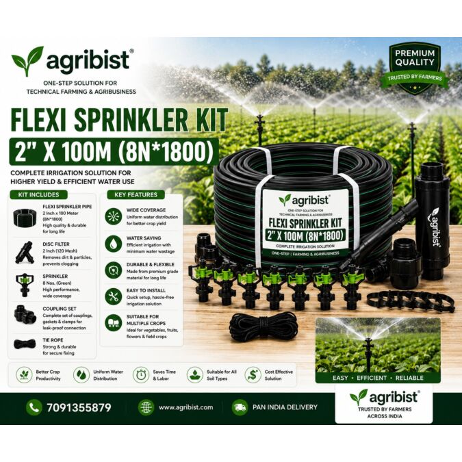 AGRIBIST|FLEXI SPRINKLER KIT 2"X100M (8N*1800)