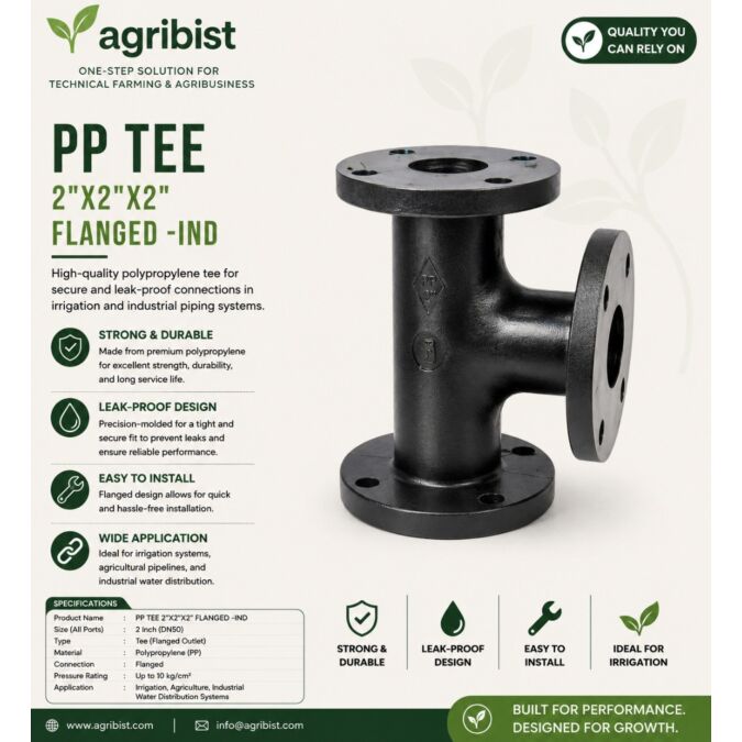 AGRIBIST | PP TEE 2"X2"X2" FLANGED -IND