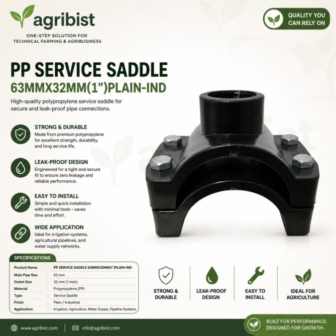 AGRIBIST | PP SERVICE SADDLE 63MMX32MM(1")PLAIN-IND