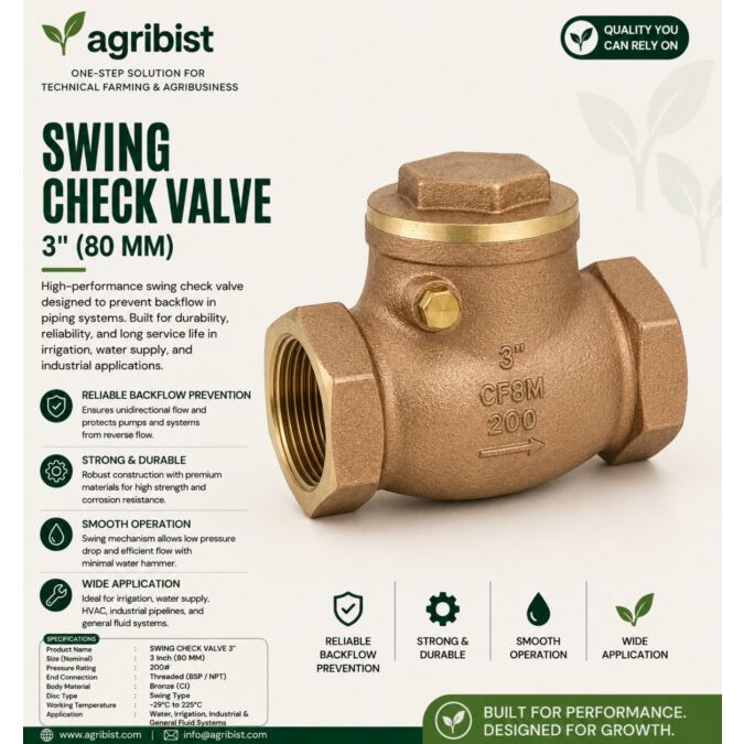 AGRIBIST | SWING CHECK VALVE 3"
