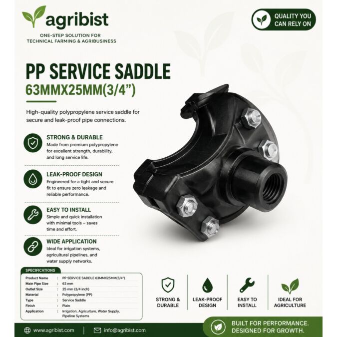 AGRIBIST | PP SERVICE SADDLE 63MMX25MM(3/4")