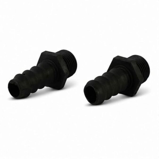 AGRIBIST - Adaptor Nipple for Drip Irrigation System Plastic Male Thread Connector for Garden Agriculture Farm Watering Leak Proof Irrigation Pipe Fitting Adapter Pack of 10