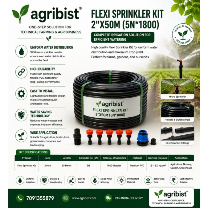  AGRIBIST | FLEXI SPRINKLER KIT 2"X50M (5N*1800)