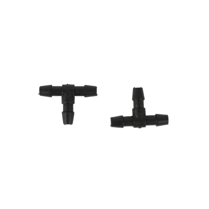 AGRIBIST Drip Fittings and Accessories - Micro Fittings - Lite - 4 mm - Barbed Micro Tee - PP - Black - for 4mm Micro Tube