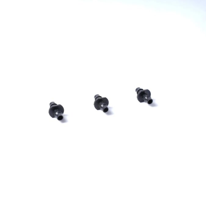 AGRIBIST  Drip Fittings And Accessories - Micro Fittings - Premium - Delrin - 4 mm Barbed Coupler - Micro tube Pin - Black