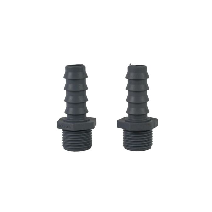 AGRIBIST   Drip  Fittings And Accessories - Threaded Fittings - Threaded - Premium - Nipple - 0.5 inch x 16mm - Delrin - (Pack of 50)