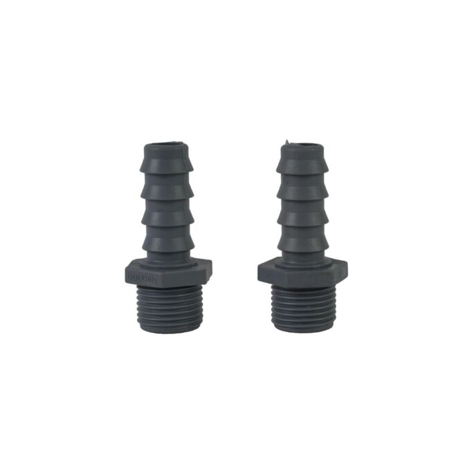 AGRIBIST | Drip Fittings And Accessories - Threaded Fittings - Threaded - Premium - Nipple - 0.5 inch x 16mm - Delrin - (Pack of 10)