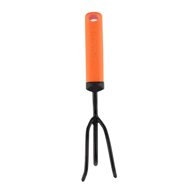AGRIBIST | FCH-3005 Garden Cultivator with Comfortable Grip and 3 Stainless Steel Prong Durable Heavy Duty Hand Tool for Agriculture & Home Gardening Soil Loosening (Multicolor)