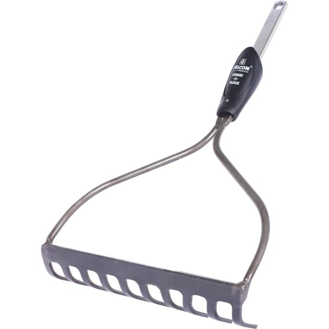 AGRIBIST | FPBR-0111CQ Garden Bow Rake Without Handle 10 Teeth Heavy Duty Cultivator Rakes for Loosening Soil Gathering Leaf Leveling Lawn Farming Land Management (Pack of 1)
