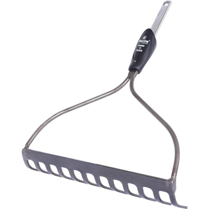 AGRIBIST | FPBR-0121CQ Garden Bow Rake Without Handle 12 Teeth Heavy Duty Cultivator Rakes for Loosening Soil Gathering Leaf Leveling Lawn Farming Land Management (Pack of 1)