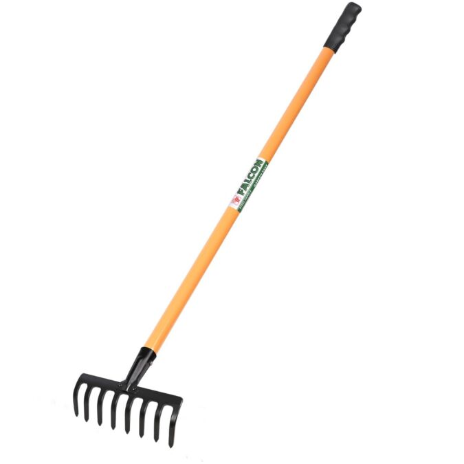 AGRIBIST | FRWH-10 Garden Rake with 10 Teeth and Steel Handle Heavy Duty Cultivator Rakes for Loosening Soil Gathering Leaf Leveling Lawn Farming Land Management (Pack of 1)