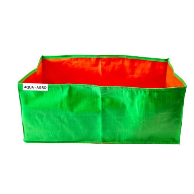 AGRIBIST | HDPE Grow Bag 24x12x12 Inch Rectangle 240GSM UV Treated Extra Thick Heavy Duty Fabric Planter Reusable Grow Bag for Vegetables Leafy Green Herb Flower Garden 2 Year Minimum Life (Pack of 5)