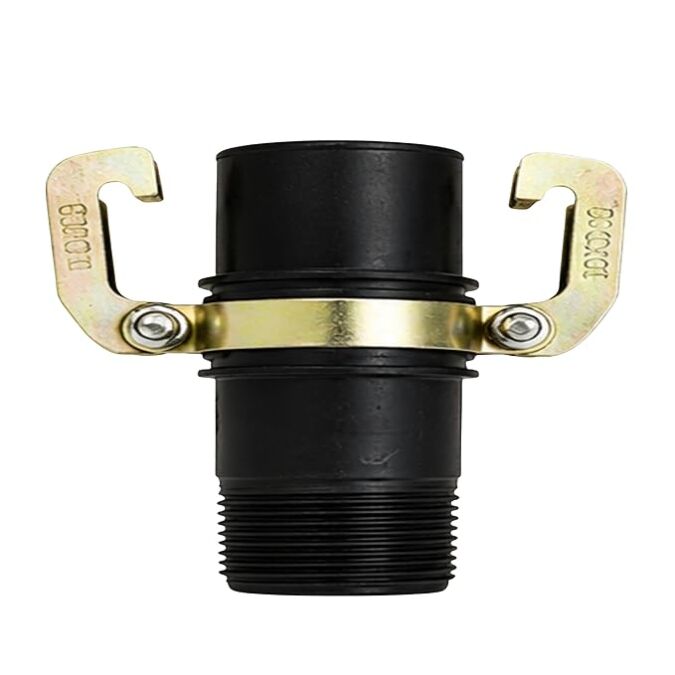 AGRIBIST | HDPE Sprinkler Pipe Fittings - Dual Clamp - 2 Inch - OUT THREAD X COUPLER (PACK OF 2)