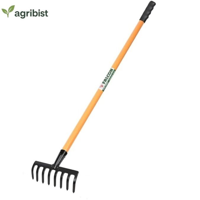  FRWH-08 Garden Rake with 8 Teeth and Steel Handle Heavy Duty Cultivator Rakes for Loosening Soil Gathering Leaf Leveling Lawn Farming Land Management ( Pack of 25)