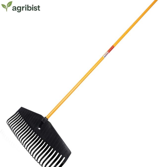  Leaf Rake FPLR 50 with Comfortable Grip Long Handle Stainless Steel Head Heavy Duty Rakes Multipurpose Garden Cleaning Tool for Home Gardening Quick Clean Lawn & Yard (Multicolour)( Pack of 50)