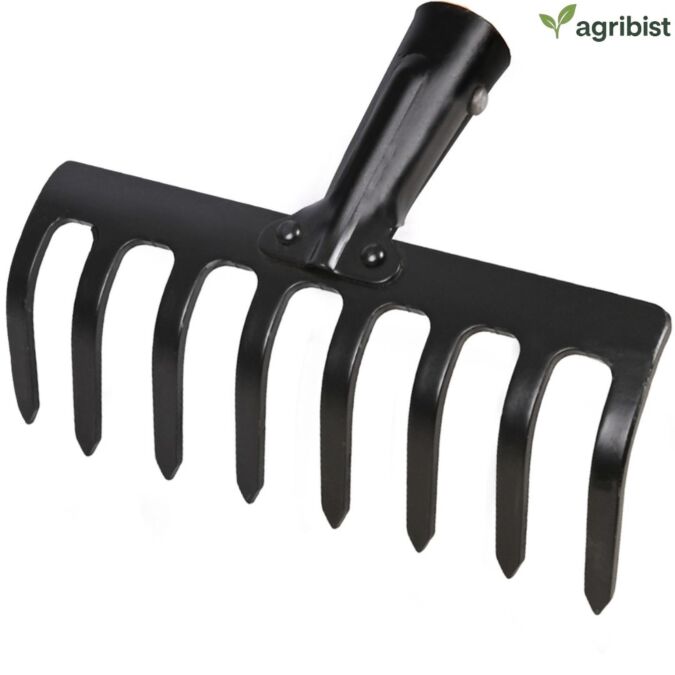  FGR-10 Garden Rake 10-Teeth Metal Head for Loosening Soil Gathering Leaf Land Agriculture Farming Gardening Too (Pack of 50)