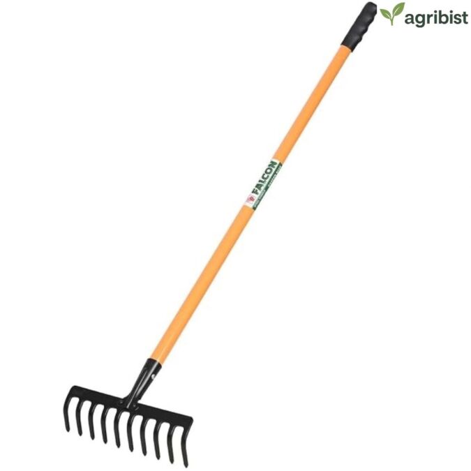 FRWH-10 Garden Rake with 10 Teeth and Steel Handle Heavy Duty Cultivator Rakes for Loosening Soil Gathering Leaf Leveling Lawn Farming Land Management (Pack of 25)
