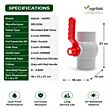 DELSON 3 Inch (90mm) PVC Moulded Ball Valve Plain Socket Heavy Duty Water Flow Control Valve 0-4 Bar for Agriculture Irrigation Plumbing Water Supply & Industrial Pipelines (Pack Of 25)
