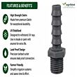 Drip Fittings And Accessories - Threaded Fittings - Threaded - Premium - Nipple - 0.5 inch x 16mm - Delrin - (Pack of 100)