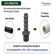 Drip Fittings And Accessories - Threaded Fittings - Threaded - Premium - Nipple - 0.5 inch x 16mm - Delrin - (Pack of 100)