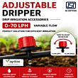 Drip Irrigation Accessories - Dripper - Adjustable DRIPPER - RED - (0-70lph) - drip Irrigation dripper - Used in Farm, Garden etc (Pack of 500)
