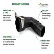 HDPE Sprinkler Pipe Fittings - Single Clamp - C - type - 2 Inch - ELBOW (PACK OF 10)