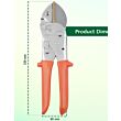  Pruning Secateurs - Economy M-2(Total Length 200 Mm, Steel Handle with PVC Grip) (3, BLACK, MEDIUM) (Pack of 1)