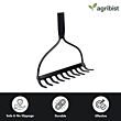  FBR-0110 Garden Bow Rake with 10 Teeth Metal Head Heavy Duty Multipurpose Gardening Tool for Loosening Soil Gathering Leaf Leveling & Farming Land and Agriculture (Black) (Pack of 50)