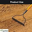 FBR-0110 Garden Bow Rake with 10 Teeth Metal Head Heavy Duty Multipurpose Gardening Tool for Loosening Soil Gathering Leaf Leveling & Farming Land and Agriculture (Black) (Pack of 50)
