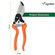  Procut Pruning Secateurs with 15mm Cutting Capacity Stainless Steel Handle and Soft TRP Grip Heavy Duty Pruner Gardening Scissor Plant and Branch Cutter Shears Tool for Home Garden (Multicolor) (Pack of 25)