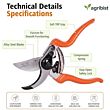  Procut Pruning Secateurs with 15mm Cutting Capacity Stainless Steel Handle and Soft TRP Grip Heavy Duty Pruner Gardening Scissor Plant and Branch Cutter Shears Tool for Home Garden (Multicolor) (Pack of 25)