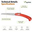 FPS-18 Foldable Hand Pruning Saw Heavy Duty with Carbon Steel Blade Handsaw for Branches Trees Wood Cutting Camping Gardening Work Tree Trimming (Pack of 25)