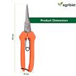  FTS-808 Thinning Scissors with Nylon handle and safety lock Stainless Steel Long Blade Comfortable Grip Heavy Duty Multipurpose Use Tool For Home Gardening Trimming Wool Shearing (Multicolor) (Pack of 50)