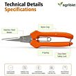  FTS-808 Thinning Scissors with Nylon handle and safety lock Stainless Steel Long Blade Comfortable Grip Heavy Duty Multipurpose Use Tool For Home Gardening Trimming Wool Shearing (Multicolor) (Pack of 50)