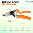 REVOCUT Pruning Shears with Comfortable PVC Grip Handle Heavy Duty Handheld Pruner Gardening Scissor Plant and Branch Cutter Shears Tool for Home Garden (Multicolor) (Pack of 25)