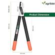  Bypass Lopper 2X Gear with 30mm Capacity Stainless Steel Blade Heavy Duty Pruning Secateur Gardening Scissors Plant and Branch Cutting Shears Tool for Home Garden (Multicolor) (Pack of 25)