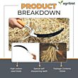 SPS(W)-3040 Grass Sickle with Curved High Carbon Steel Blade and Wooden Grip Hand Held Tool for Gardening Weeding & Harvesting (Pack of 50)