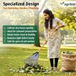 FPLR-49 Leaf Rake with Ergonomic Grip Long Handle 3 in 1 Heavy Duty Durable Tines Multi-Purpose Gardening Tool for Home Garden Raking Leaves Soil Leveling & Cultivating (Multicolor) (Pack of 25)