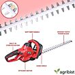  Watt Electric Hedge Trimmer 60cm Blade Cutting Length with Mechanical Brake & Extended Reach for Trimming Shrubs Small Trees (FEHT-2670) (Pack of 25)