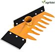 FALCON FGR-3-1 Garden Rake Hoe Spade Multipurpose Metal Head Cultivator Tool with Dual Blades for Loosening Soil Leveling Farming Land Farming Gardening Tool, Without Handle (Pack of 50)