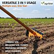 FALCON FGR-3-1 Garden Rake Hoe Spade Multipurpose Metal Head Cultivator Tool with Dual Blades for Loosening Soil Leveling Farming Land Farming Gardening Tool, Without Handle (Pack of 50)