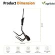 FPCH-3071CQ Weeding Cultivator Without Handle Garden Hoe Manual Hand Weeder for Weeding hoeing Trenching Gardening Tool for Home Gardens & Agriculture (Pack of 25)