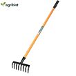  FRWH-08 Garden Rake with 8 Teeth and Steel Handle Heavy Duty Cultivator Rakes for Loosening Soil Gathering Leaf Leveling Lawn Farming Land Management ( Pack of 25)