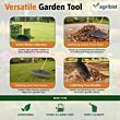 Leaf Rake FPLR 50 with Comfortable Grip Long Handle Stainless Steel Head Heavy Duty Rakes Multipurpose Garden Cleaning Tool for Home Gardening Quick Clean Lawn & Yard (Multicolour)( Pack of 50)