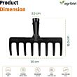 FGR-10 Garden Rake 10-Teeth Metal Head for Loosening Soil Gathering Leaf Land Agriculture Farming Gardening Too (Pack of 50)