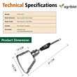  FPHH-3021CQ Hoop Hoe Without Handle Heavy Duty Manual Weeder for Weed Removal Cultivator Soil Stirrup Gardening Tool Home Garden & Agriculture (Pack of 25)