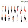  FGT-1500 15pc Gardening Tool Kit with Trowels Pruning Secateurs Hedge & Lopper Shear Pruning Saw Hand Hoe Cultivator Weeder Bill Hook Thorn Remover Tools Set for Home Gardeners (Pack of 25)