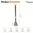 SPKW-50 Steel Spade with Wooden Handle Phawda Agriculture Equipment for Digging & Weeding Comfort Grip Handle Garden Tool for Home Gardening Farm Lands (Pack of 25)