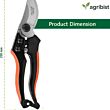 FPS-210 Garden Pruning Secateur for Home Gardening, Plant Care, Flowers, Shrubs & Branch Maintenance, Ergonomic Grip (Pack of 25)