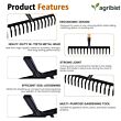   FRWH-14 Garden Rake with 14 Teeth and Steel Handle Heavy Duty Cultivator Rakes for Loosening Soil Gathering Leaf Leveling Lawn Farming Land Management (Pack of 50)